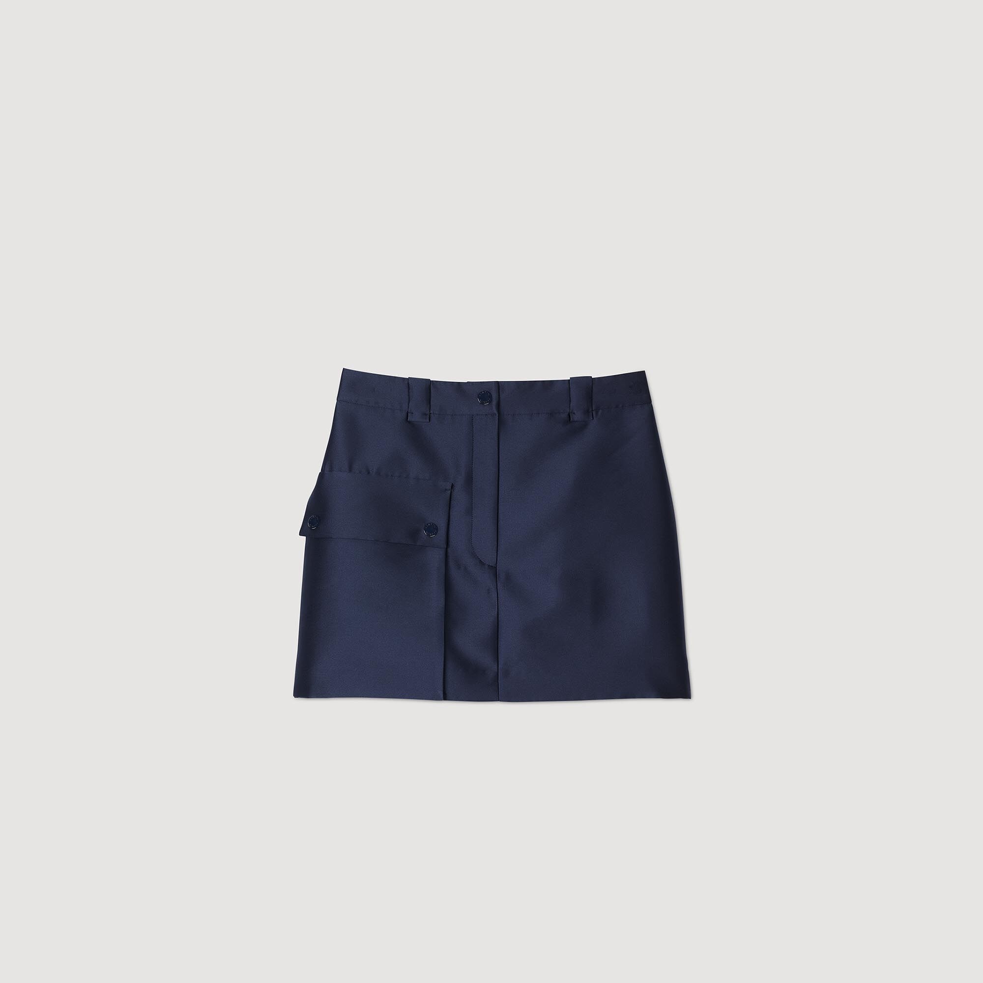 SATIN SHORT SKIRT - 1