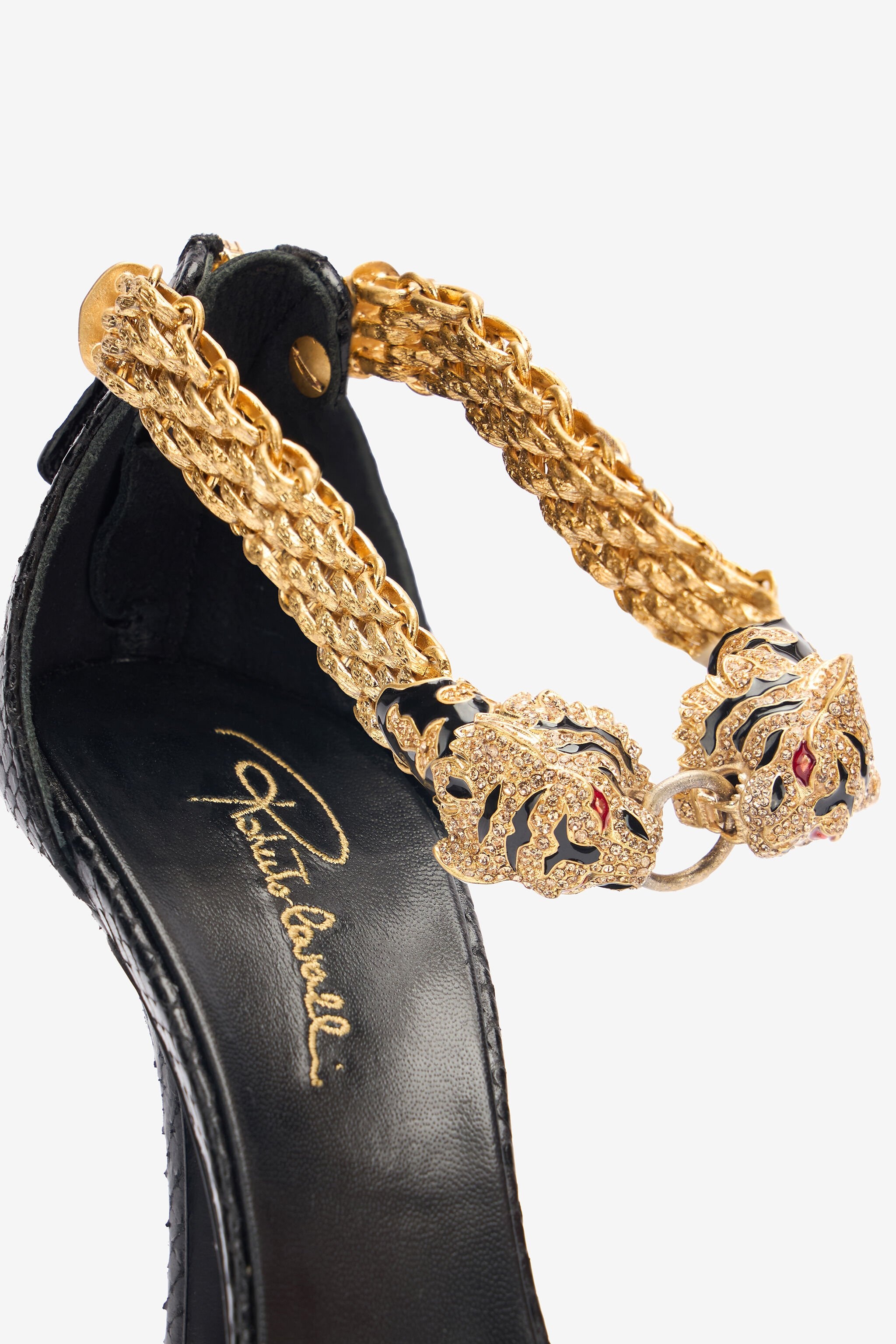 Leather Sandals With Tiger Heads - 4