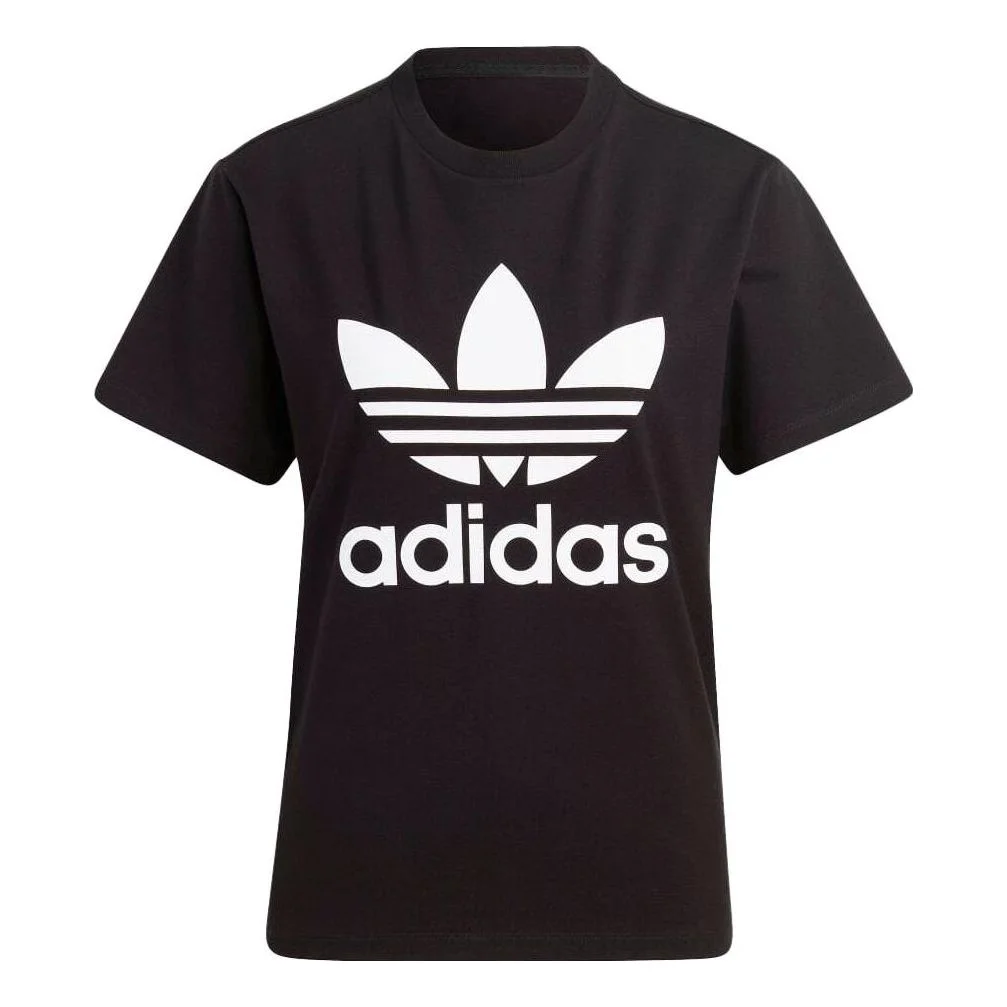 (WMNS) adidas Adicolor Classics Trefoil T-Shirt 'Black White' IB7421 - 1