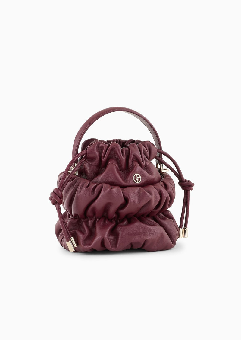 GIORGIO ARMANI ASV small nappa leather bucket bag outlook