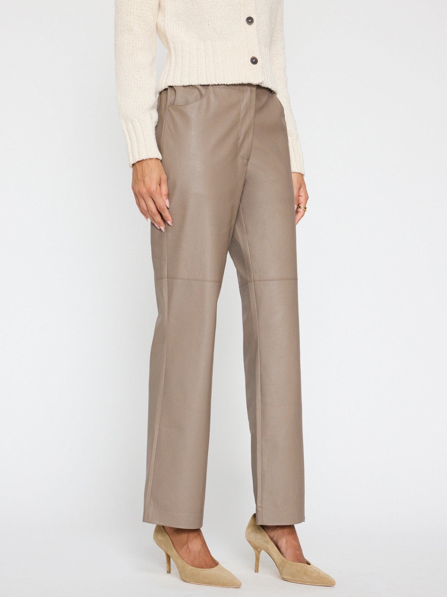 The Lara Vegan Leather Pant - 4