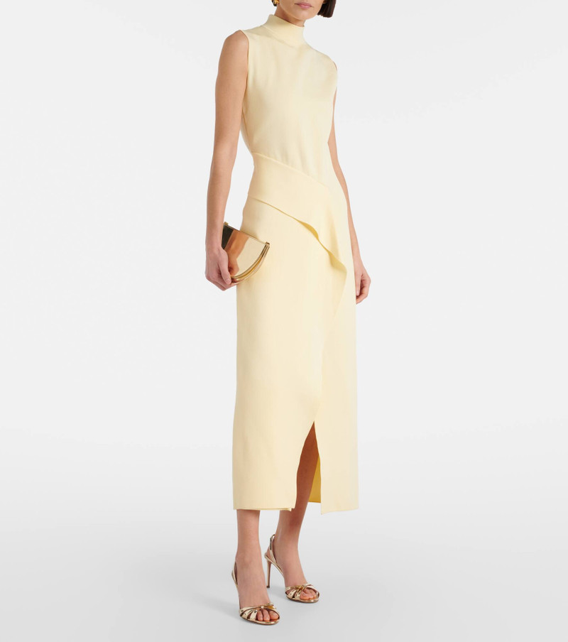 ROLAND MOURET Draped asymmetric maxi dress outlook