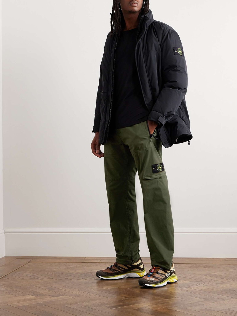 Stone Island Straight-Leg Logo-Appliquéd Cotton-Blend Twill Cargo Trousers outlook