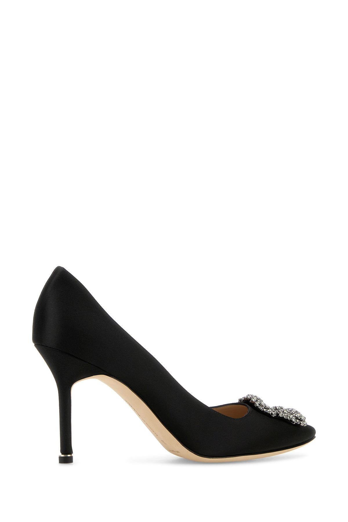 Black satin Hangisi pumps - 3