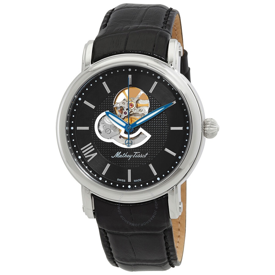 Mathey-Tissot - Mathey-Tissot Skeleton Automatic Black Dial Men's Watch H7053AN - 1
