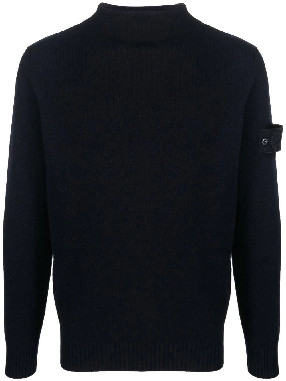 logo-patch sleeve jumper - 1