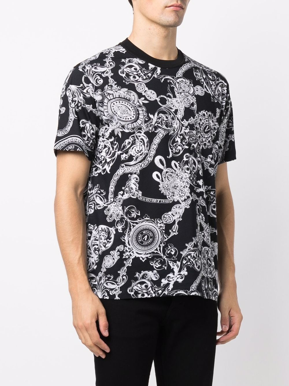 Baroque-print cotton T-shirt - 3