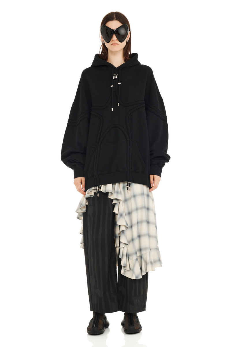 Collina Strada BLACK STAR HOODIE outlook