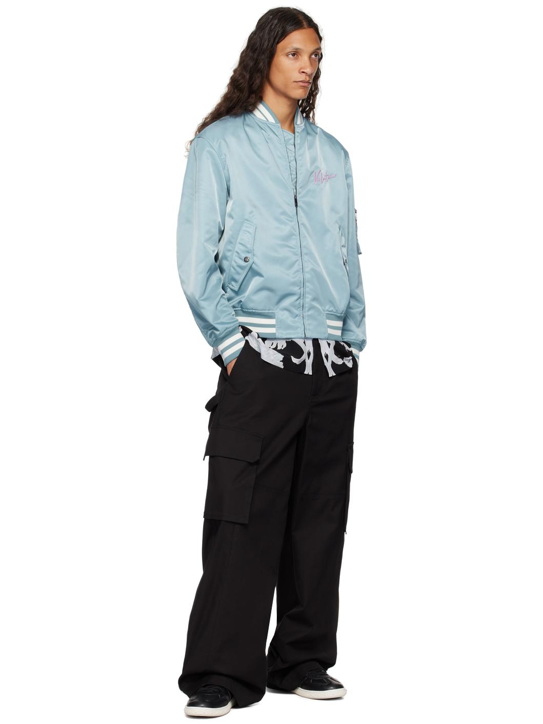 Valentino NYLON BOMBER JACKET WITH VALENTINO EMBROIDERY AND VLOGO