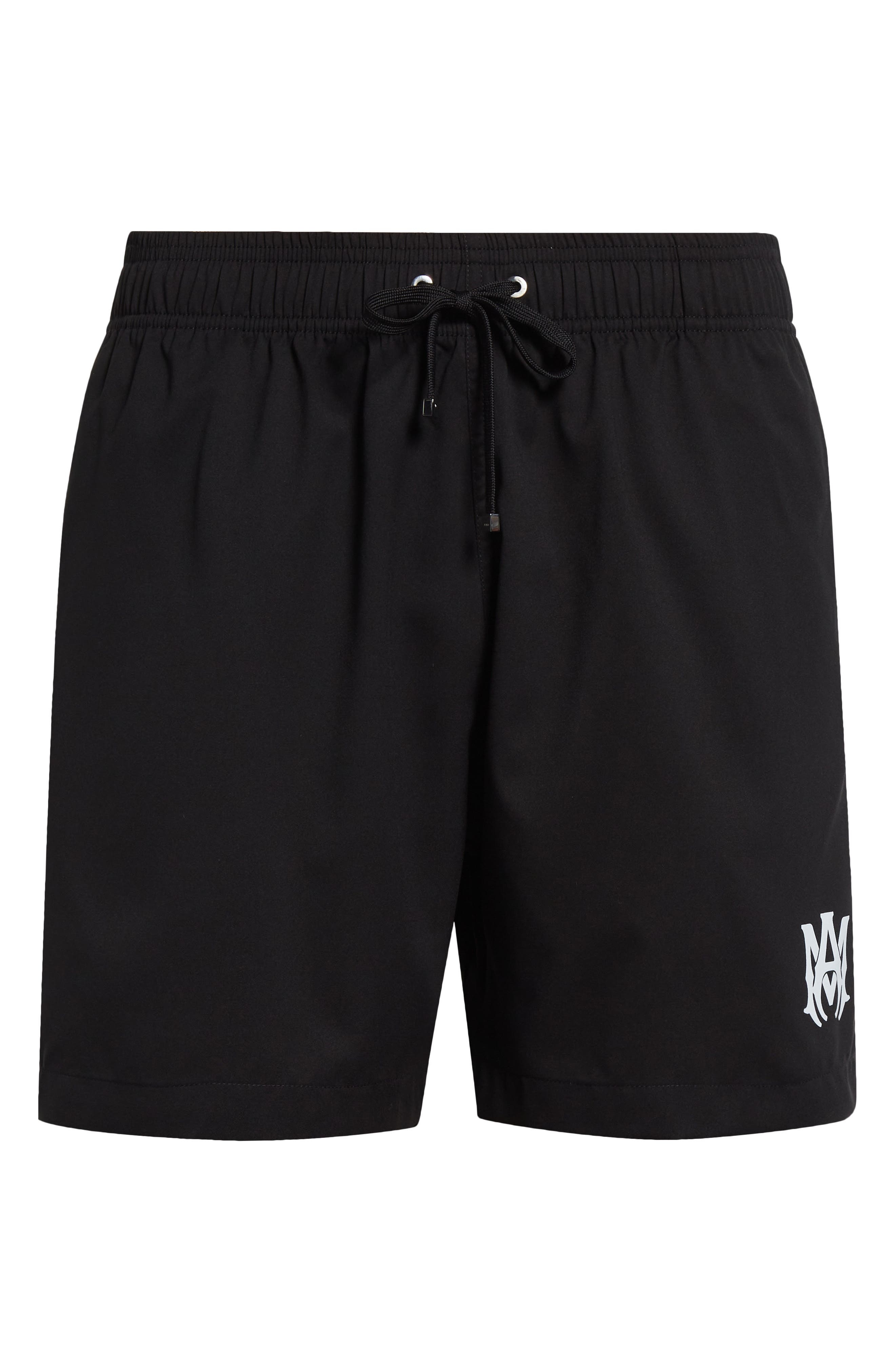 AMIRI Core Logo Swim Trunks in Black at Nordstrom - 6