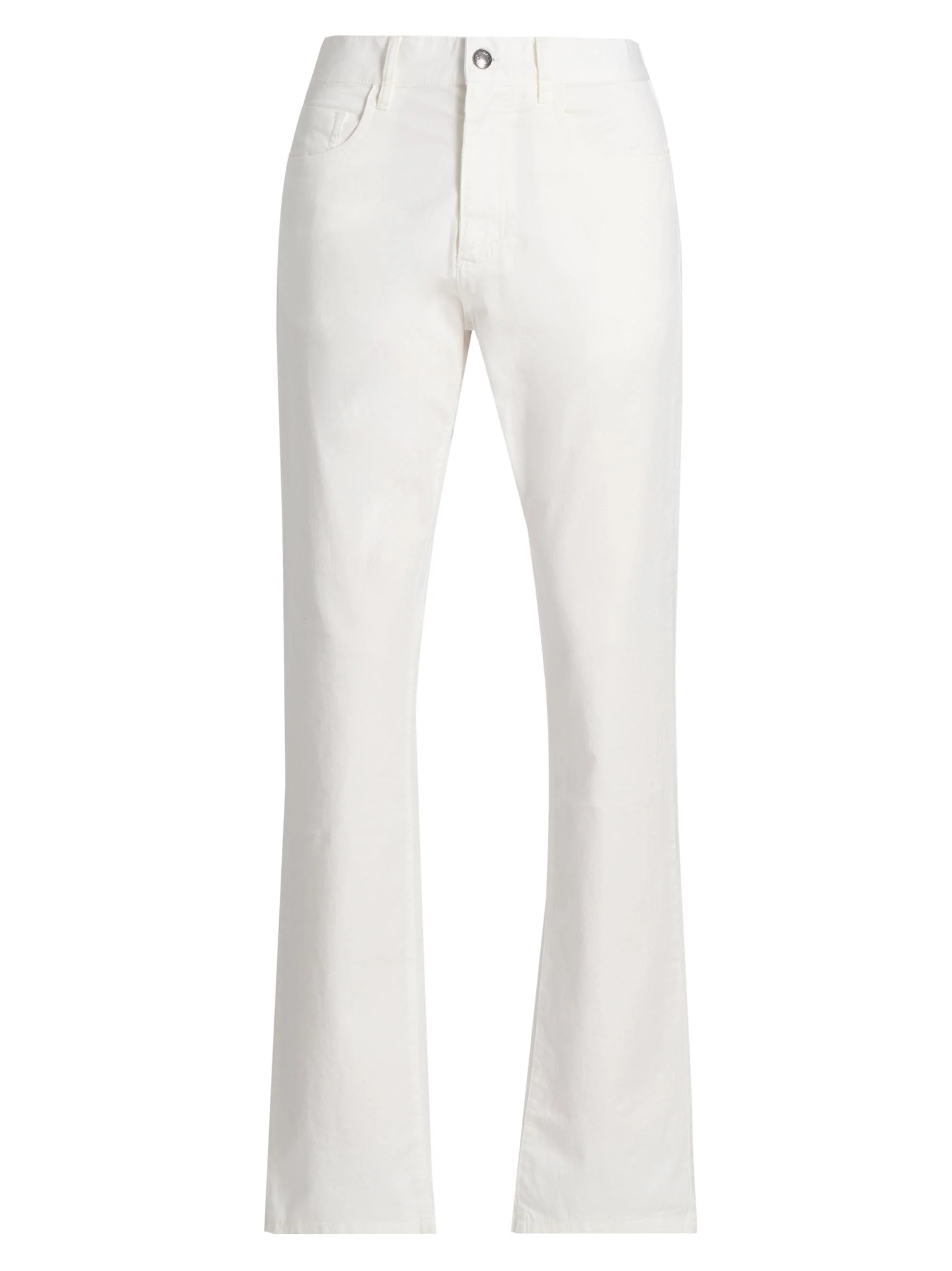 Men's Stretch-Cotton Straight Jeans - White - 1