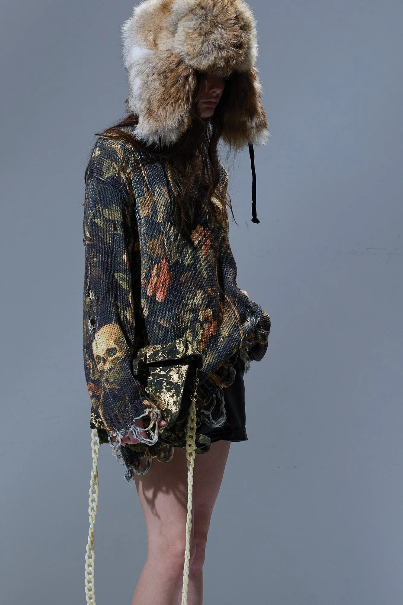 PRINTED BOYFRIEND SWEATER - 1