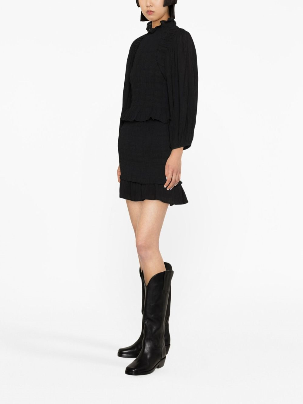COTTON BLEND MINISKIRT - 3
