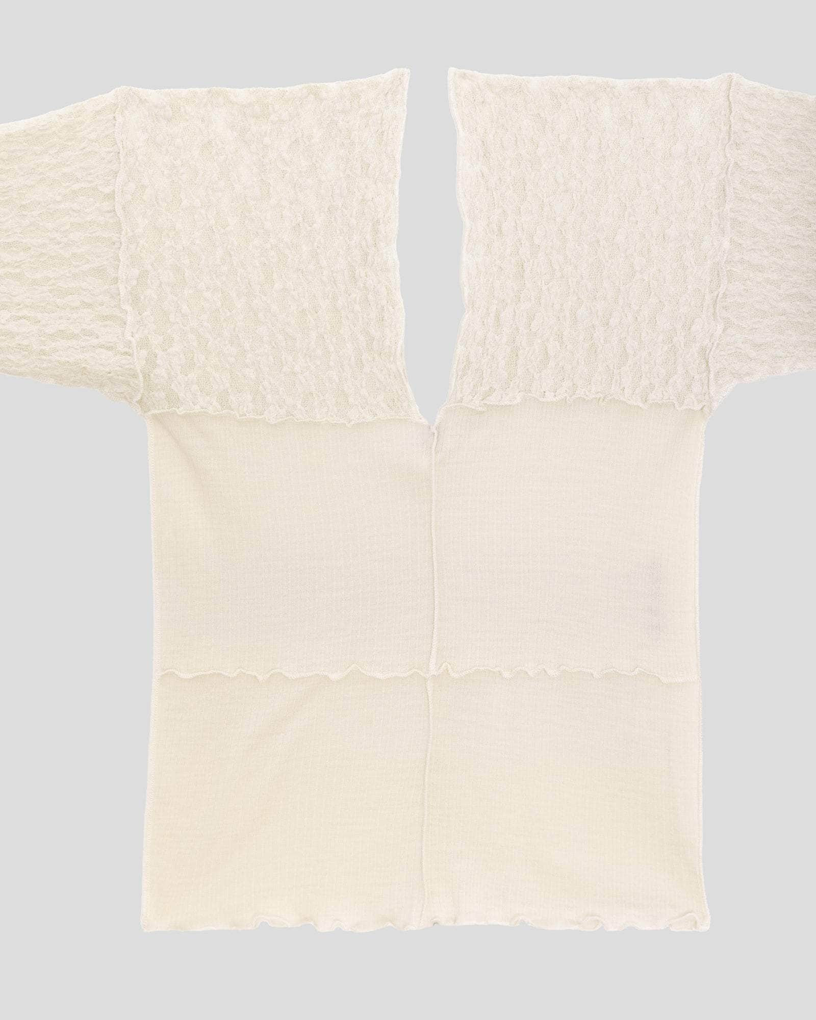 Nehru Long Sleeve Tee - Lace & Wool - 10
