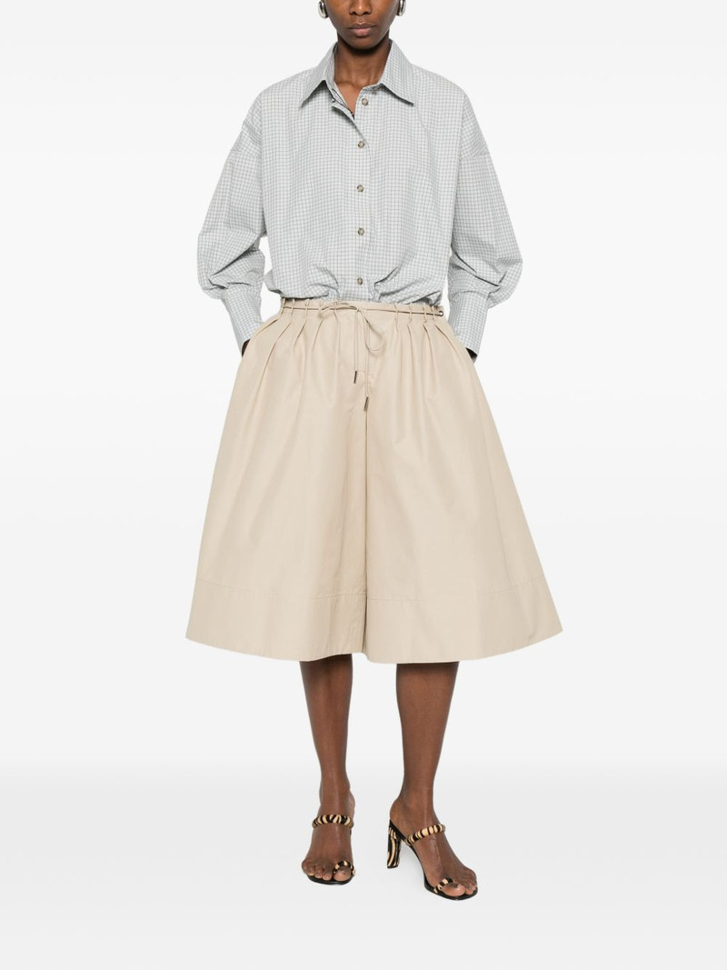 BRANDON MAXWELL Sutton pintuck elongated shorts outlook