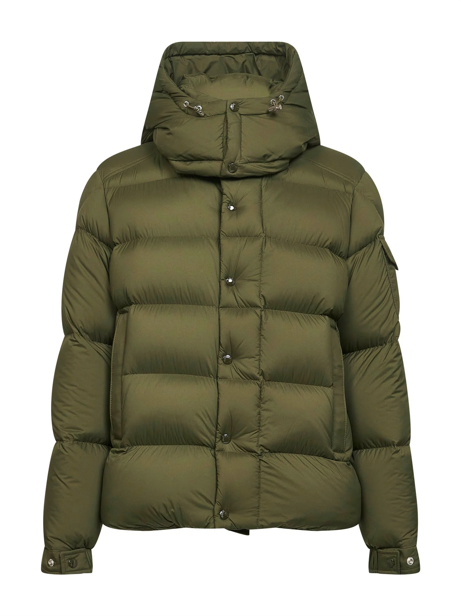 Green Moncler Maya 70 hooded short down jacket - 1