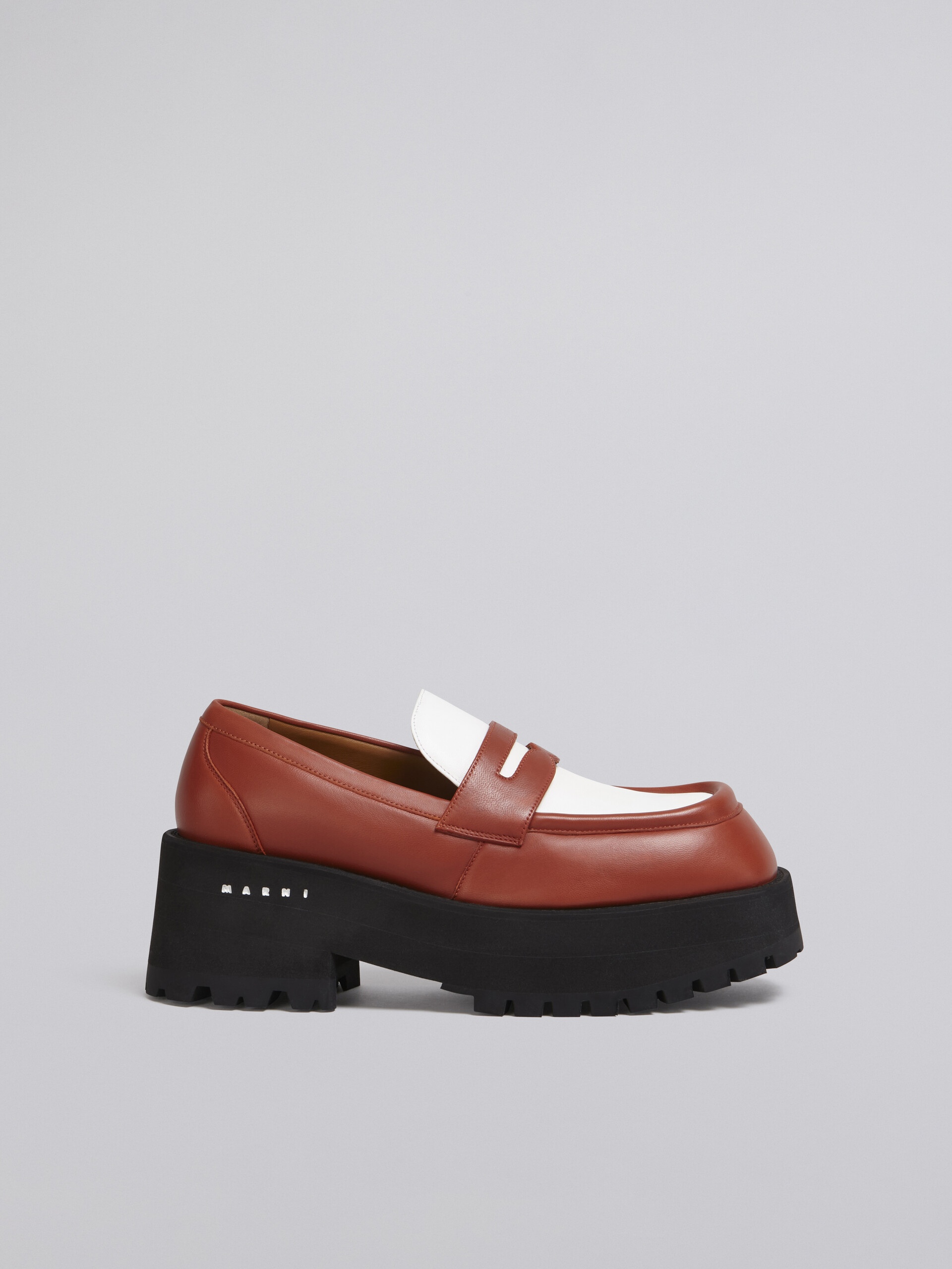BI-COLOURED SOFT NAPPA LEATHER MOCCASIN - 1