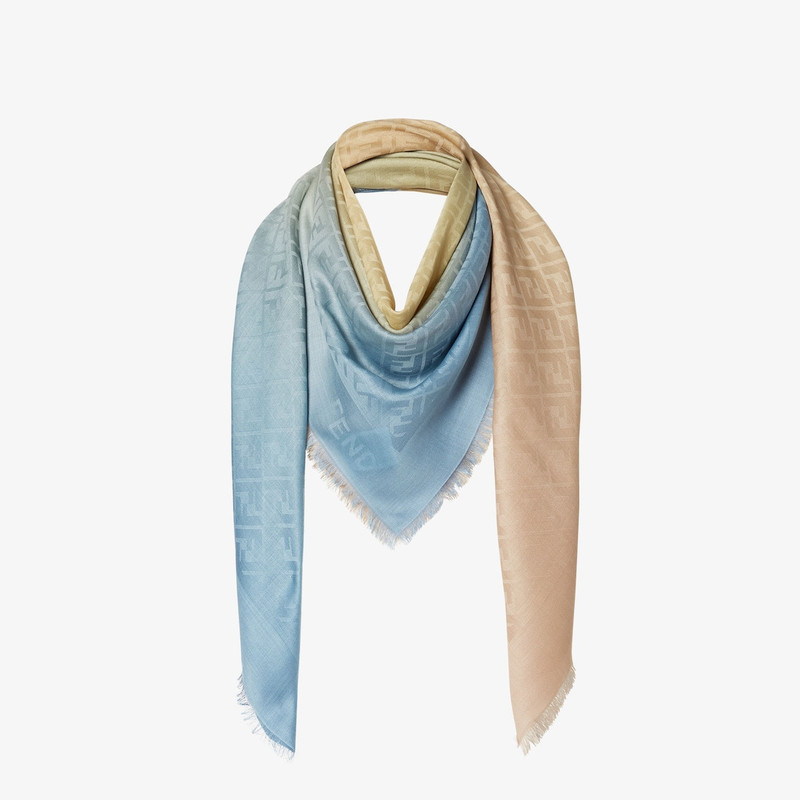 FF Shawl Multicolor FF silk and wool shawl 3