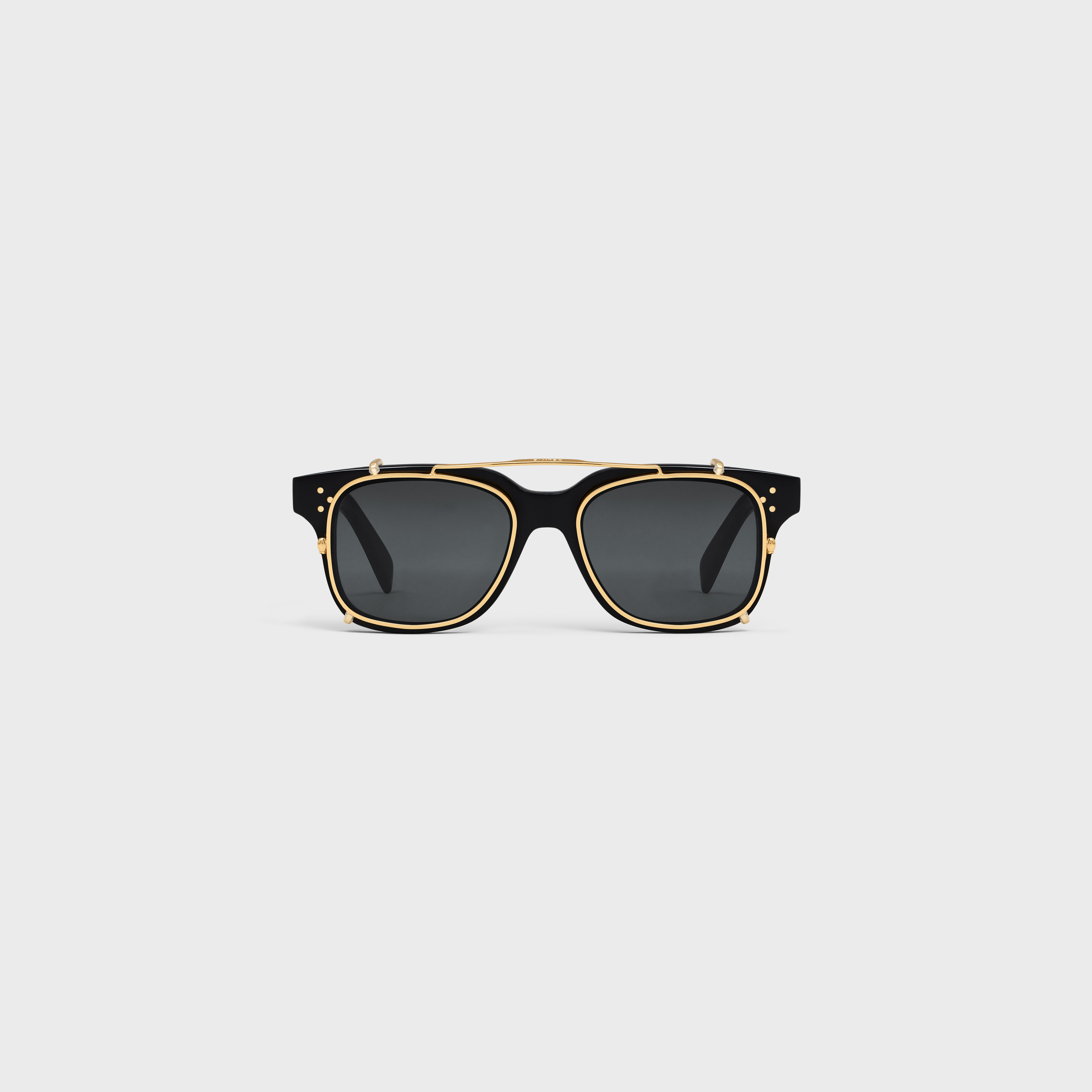 Black Frame 51 Sunglasses in Acetate with Metal - 1