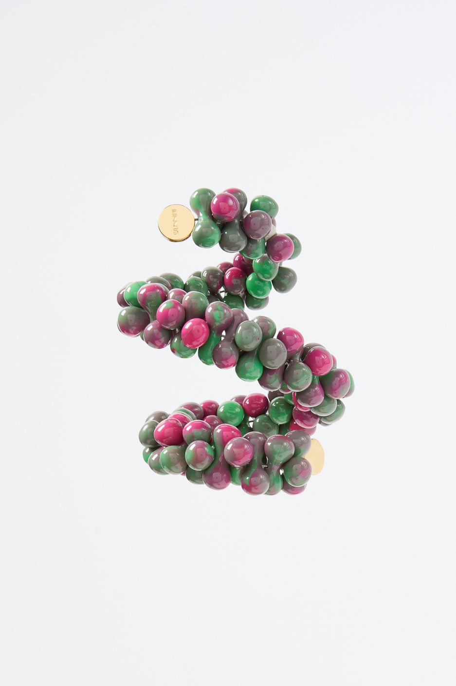 GREEN & PINK BIRILLI GOLD BRACELET - 1