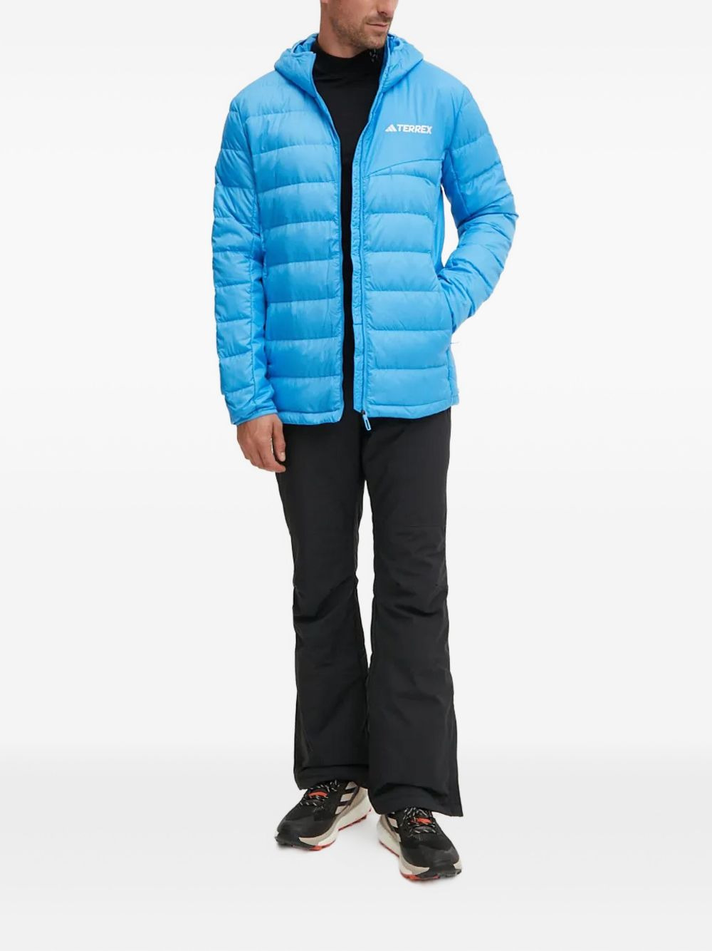 hooded-neckline quilted jacket - 2