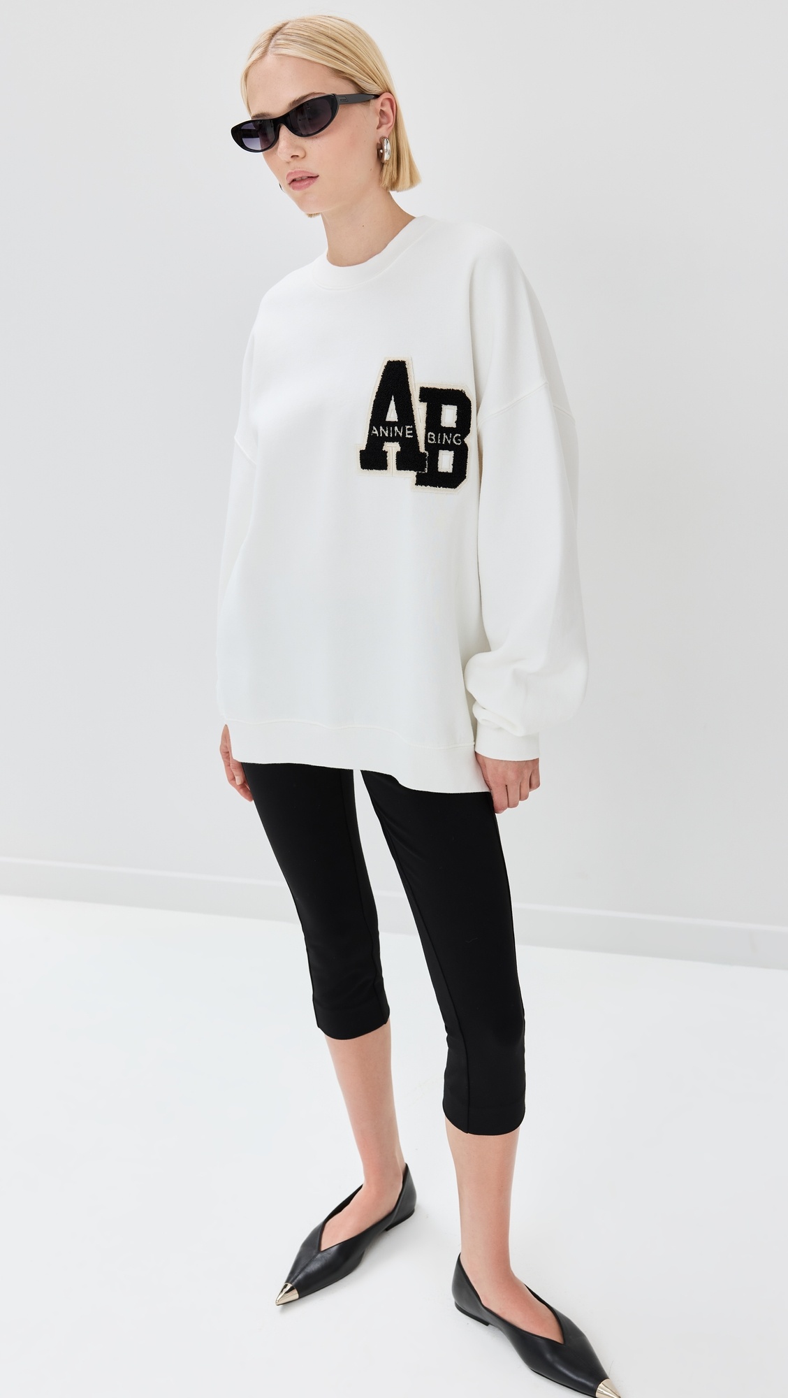 Miles Sweatshirt Letterman Off White - 5