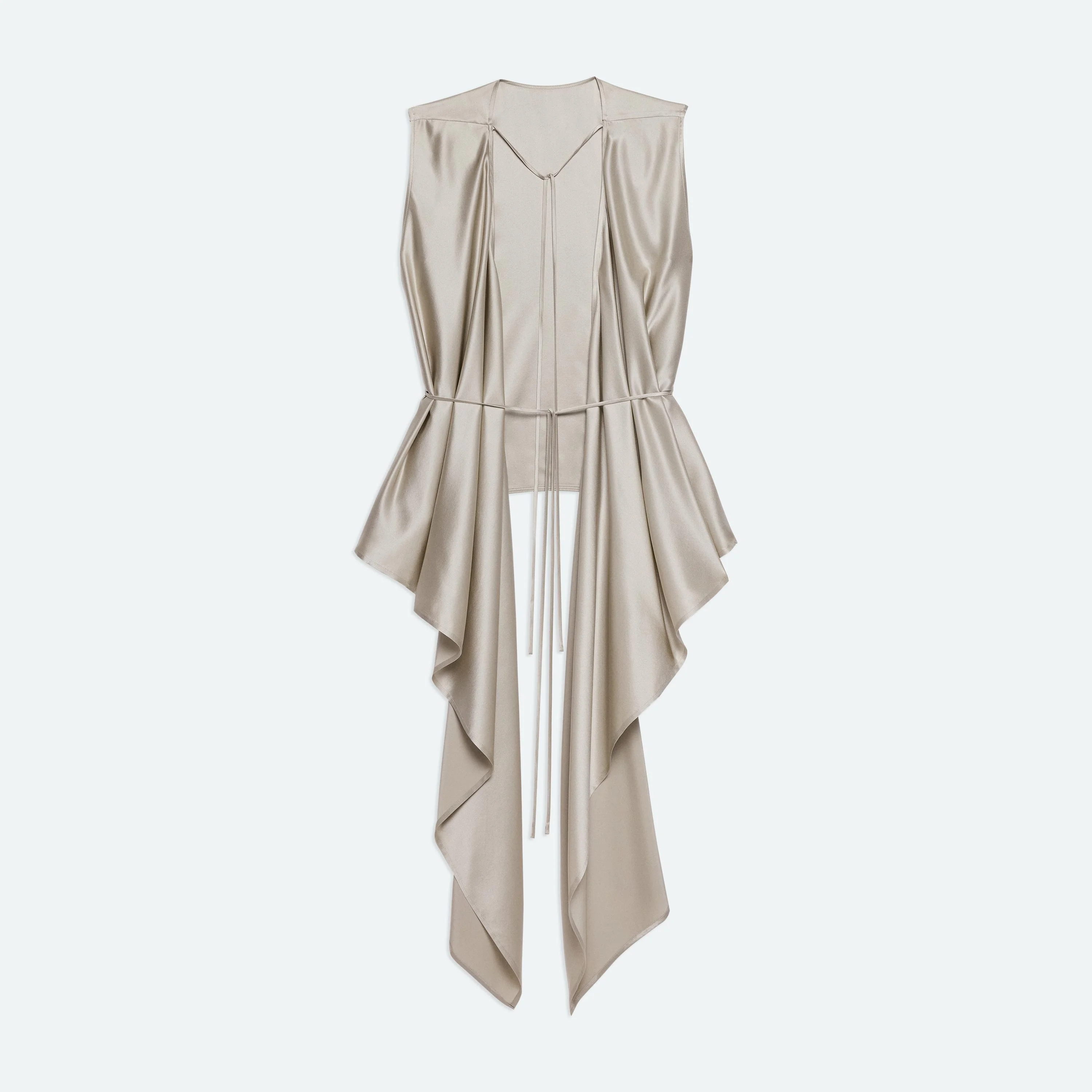 DRAPED SCARF TOP - 1