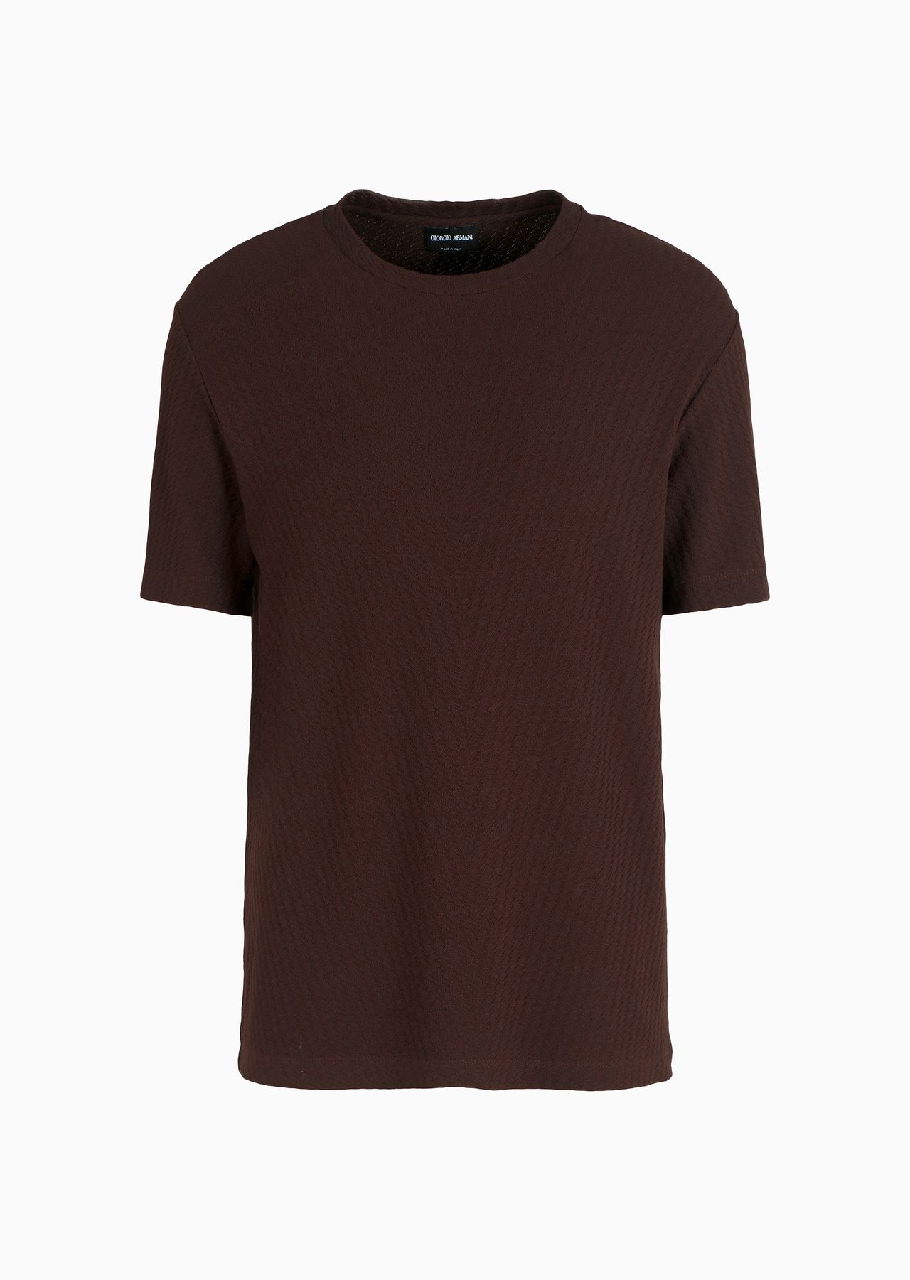 Viscose and cashmere jacquard jersey crew-neck T-shirt - 1