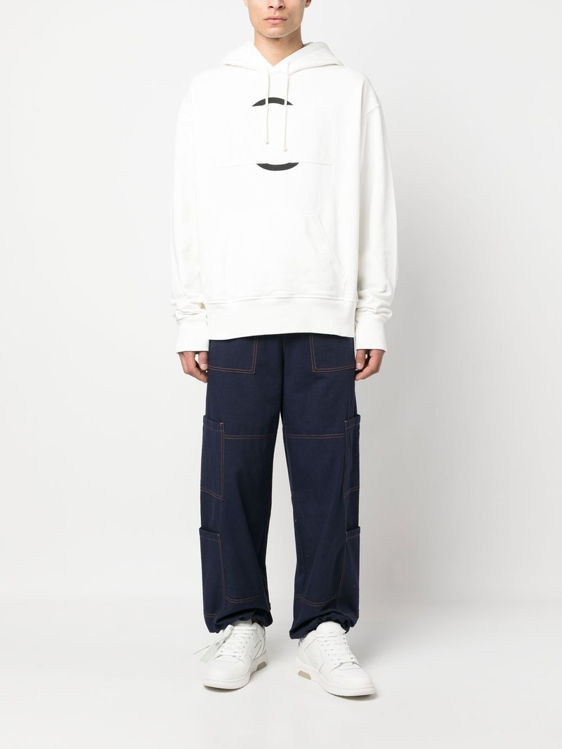 MM6 Maison Margiela graphic-print cotton hoodie outlook