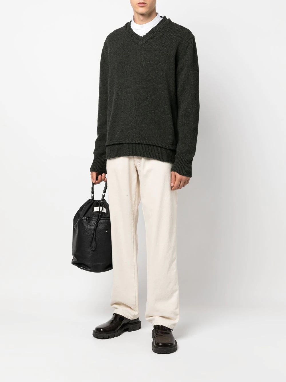 four-stitch elbow-patch jumper - 2