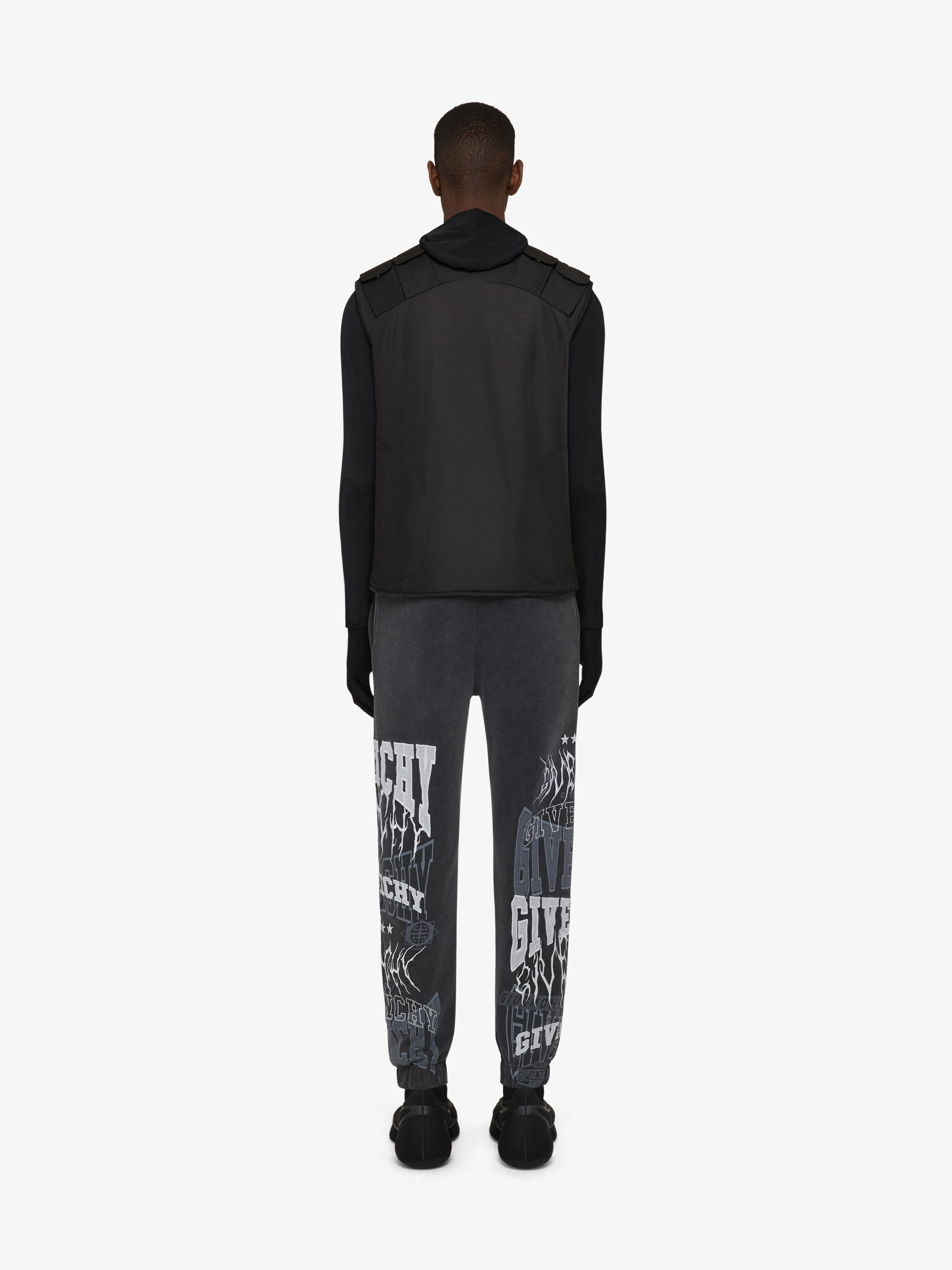 SLIM FIT JOGGER PANTS IN EMBROIDERED FELPA - 4