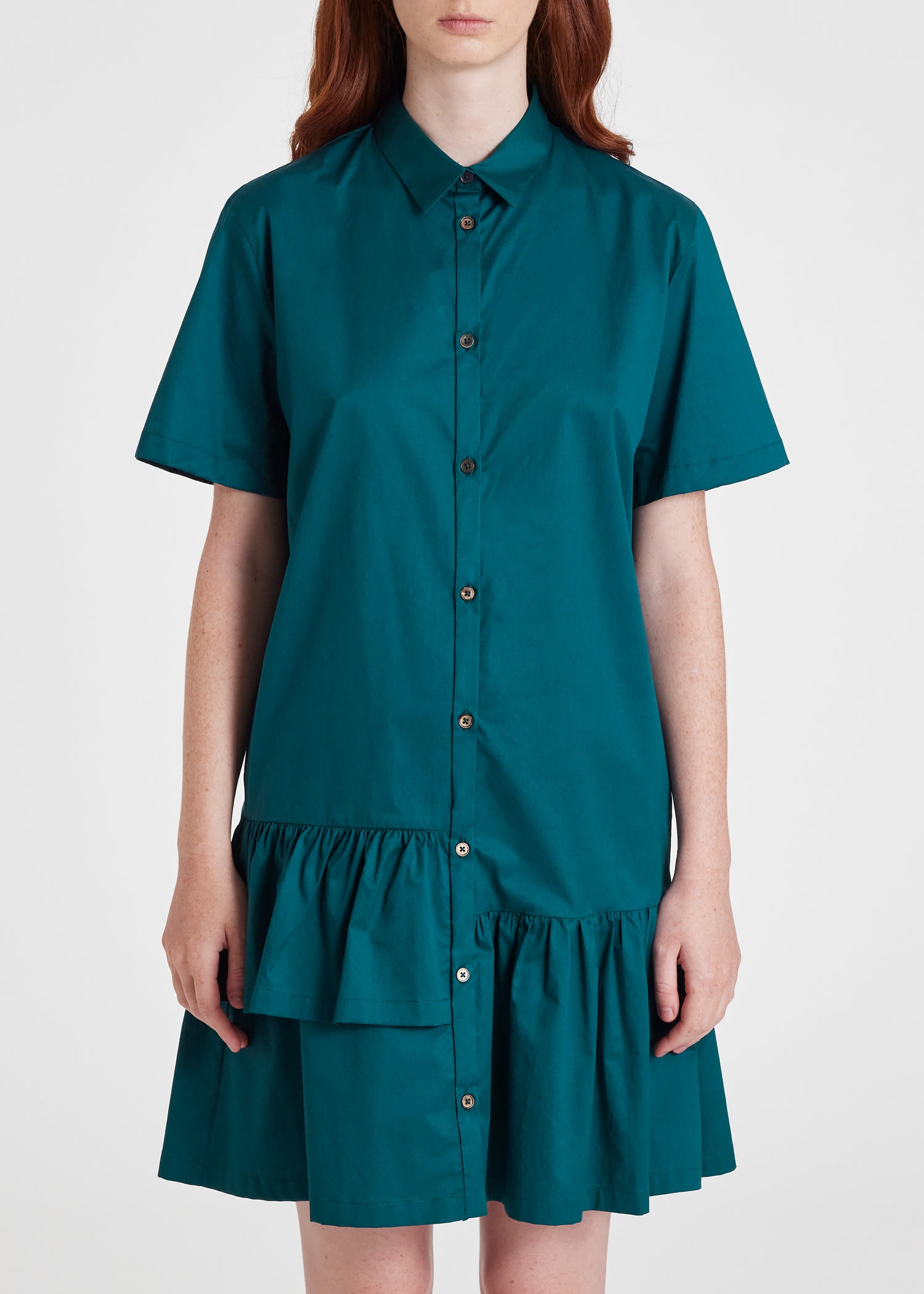 Asymmetric Shirt Dress - 3