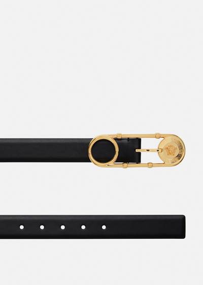 VERSACE Safety Pin Leather Belt 3 cm outlook