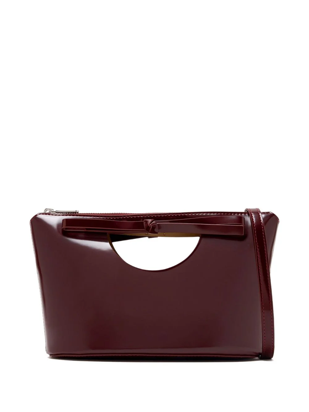 bow-detail cut-out clutch bag - 1