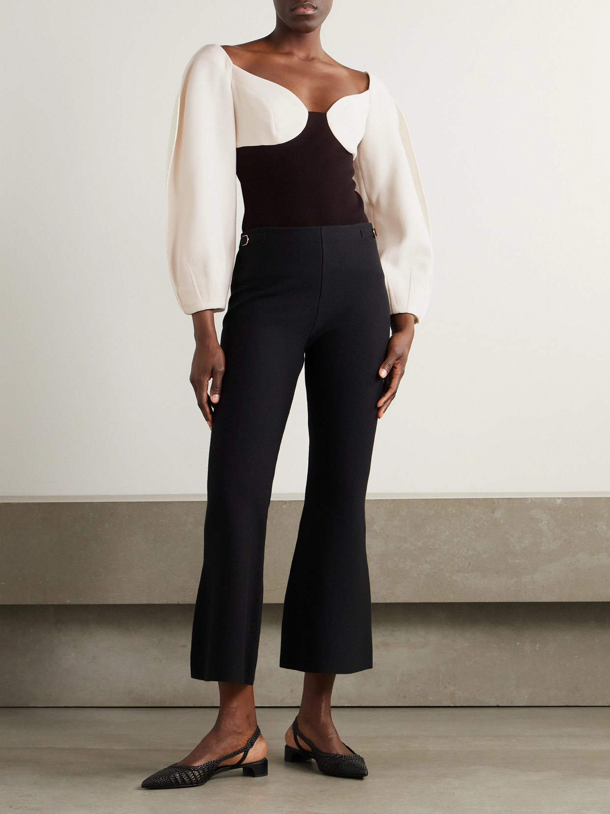 Enoch Wool-crepe And Silk Cropped Top - 2