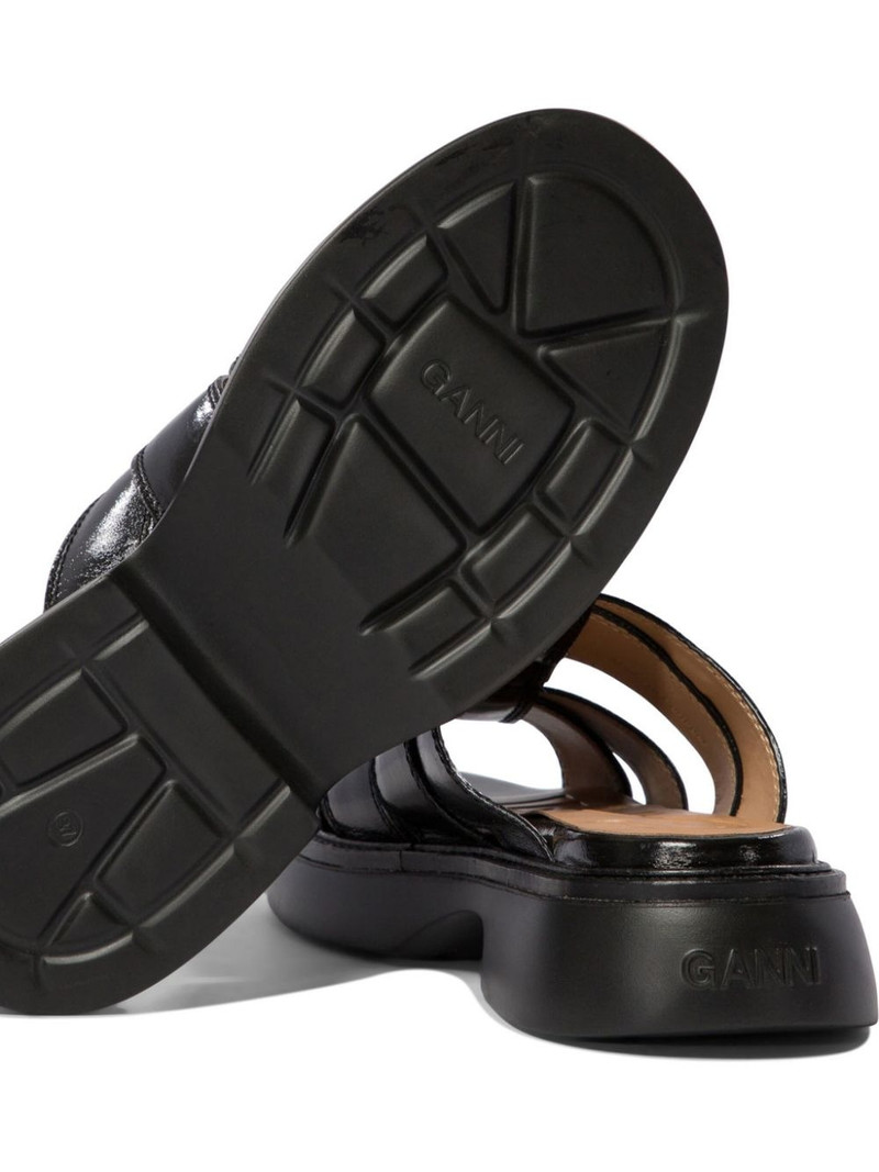 GANNI logo-plaque mules outlook