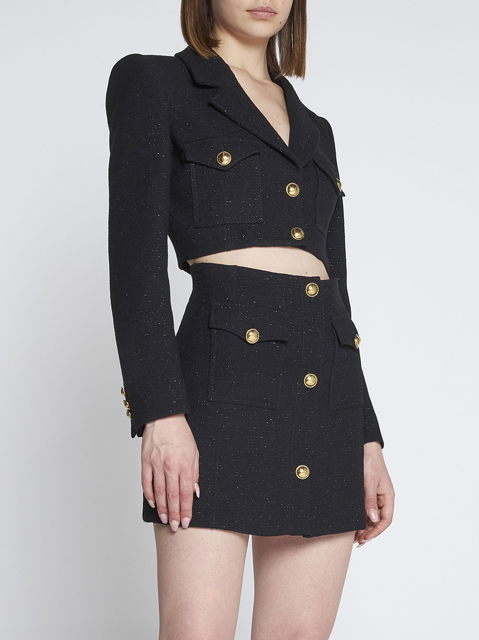 Wool-blend cropped jacket - 2