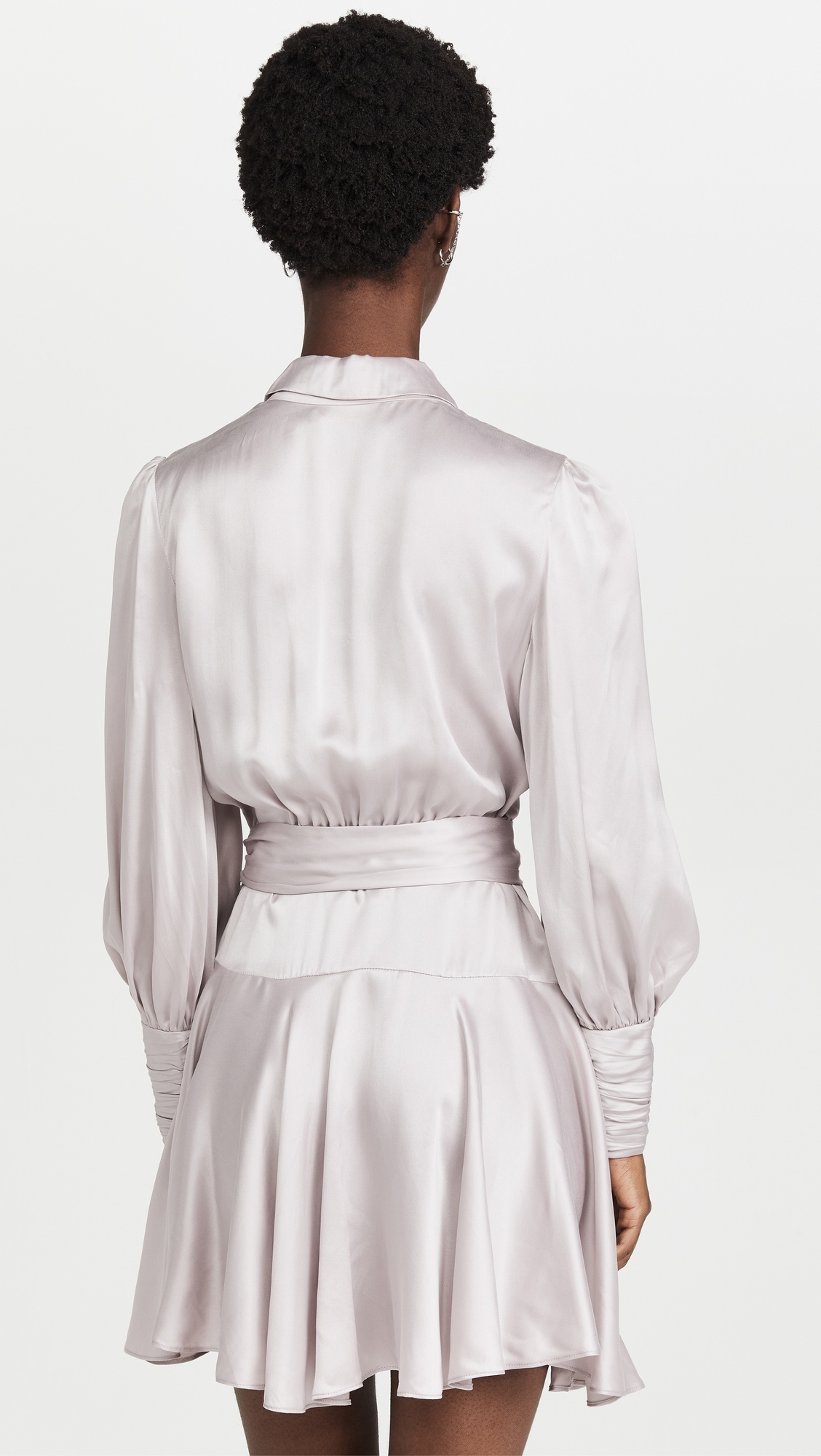 Silk Wrap Mini Dress - 2