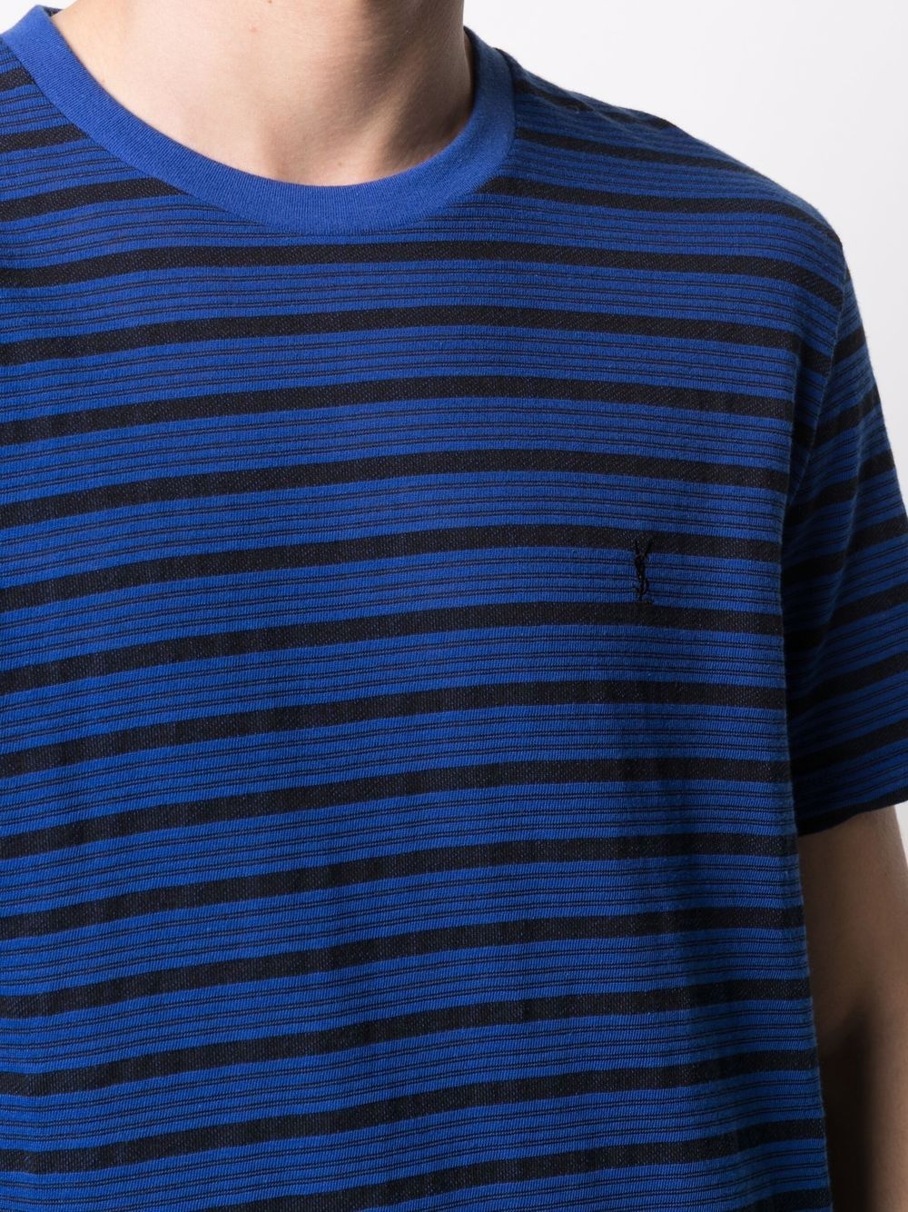 logo-embroidered striped T-shirt - 5