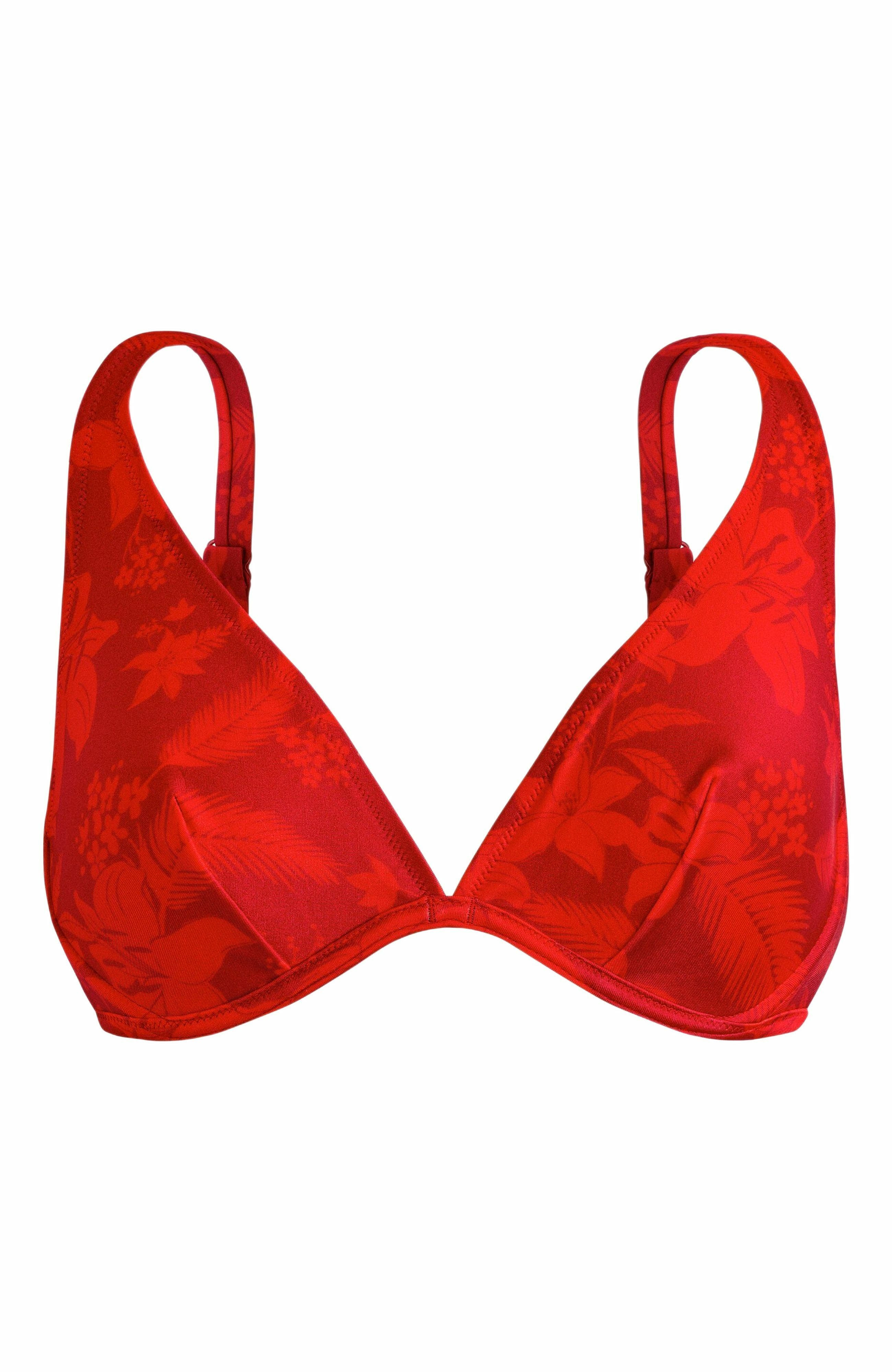 Vilebrequin Women's Flower Power Underwire Bikini Top in Lipstick at Nordstrom - 2