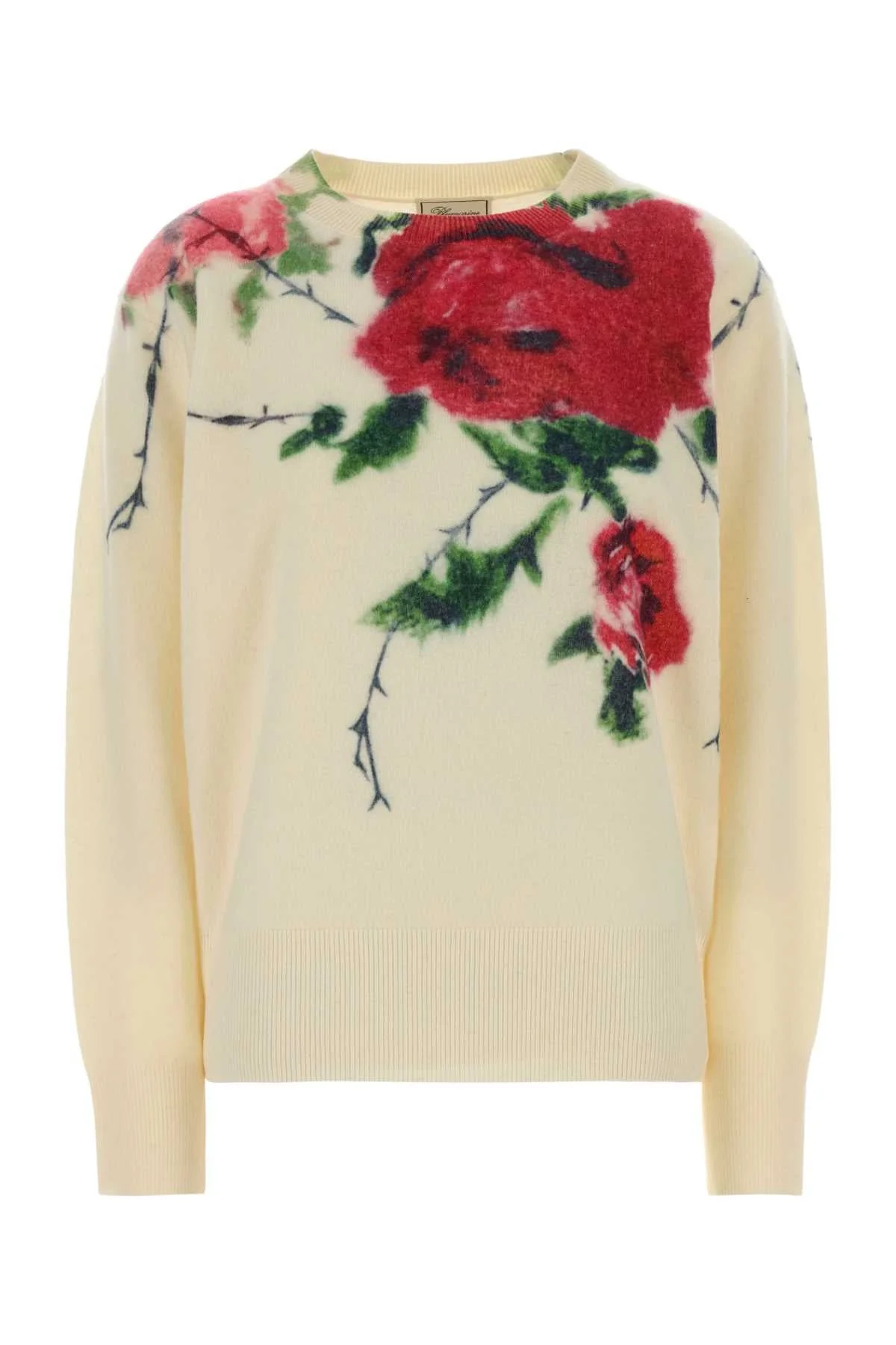 Blumarine Women Printed Wool Blend Sweater - 1