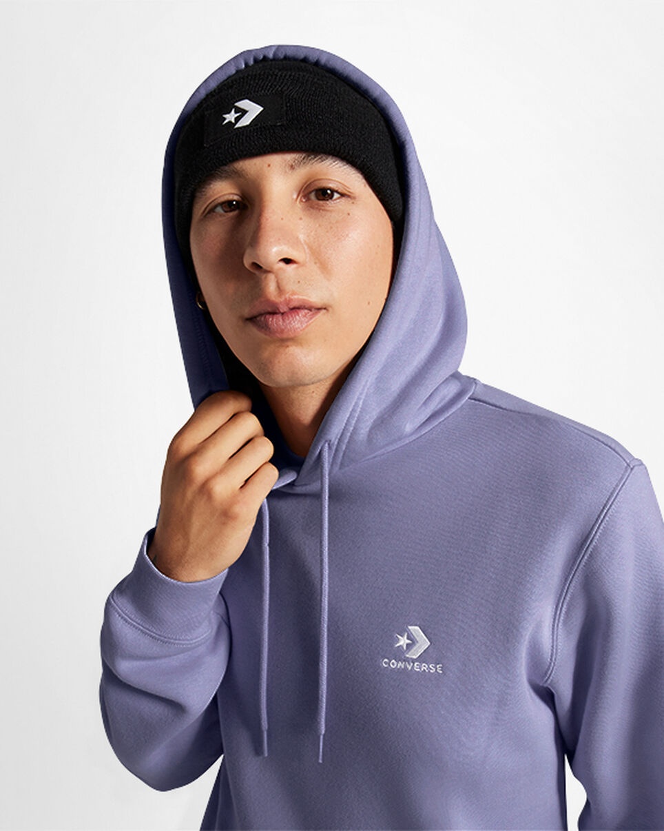 Converse Go-To Embroidered Star Chevron Standard-Fit Fleece Hoodie - 5