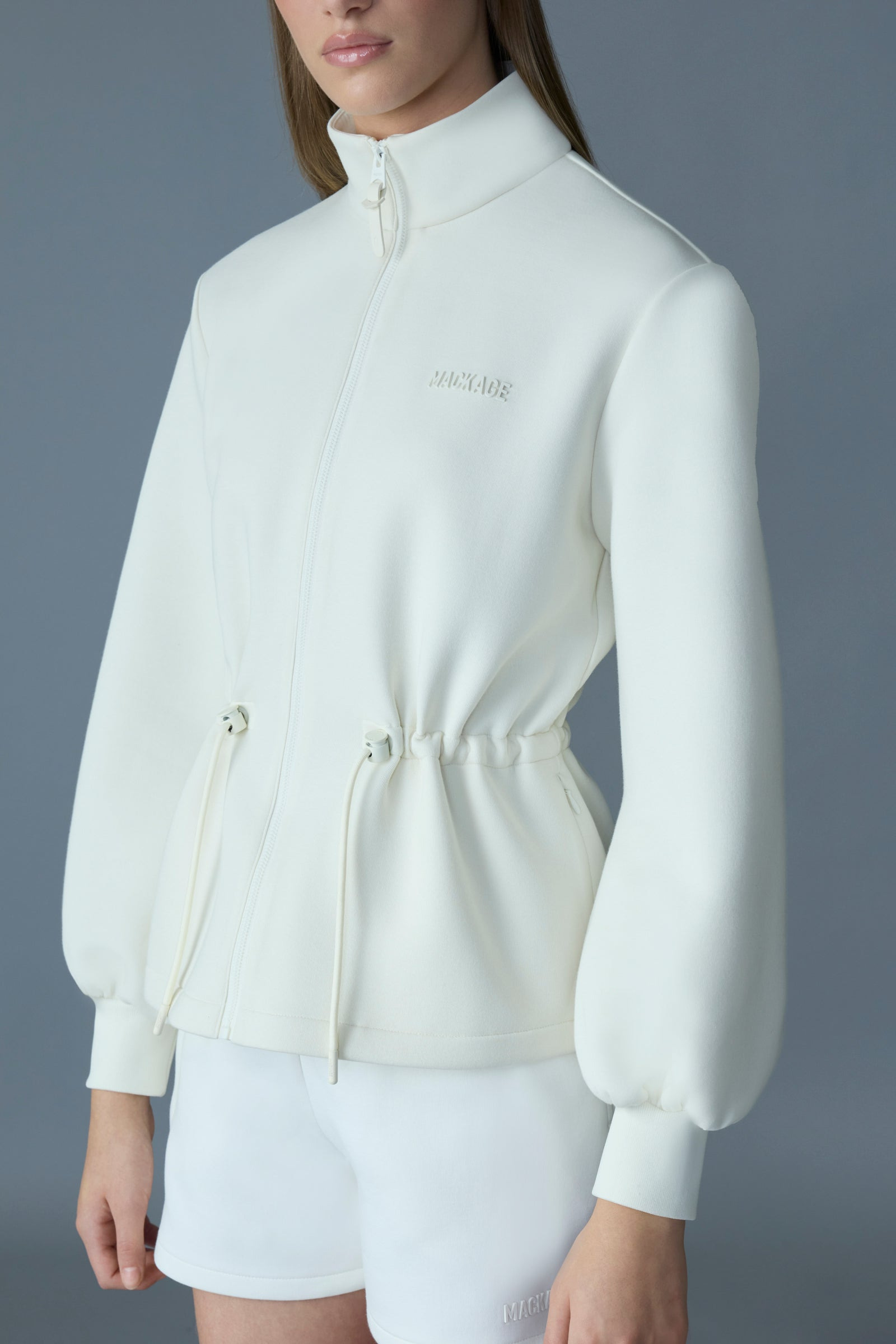 FINOLA Lightweight Jacket with Balloon Sleeves - 2