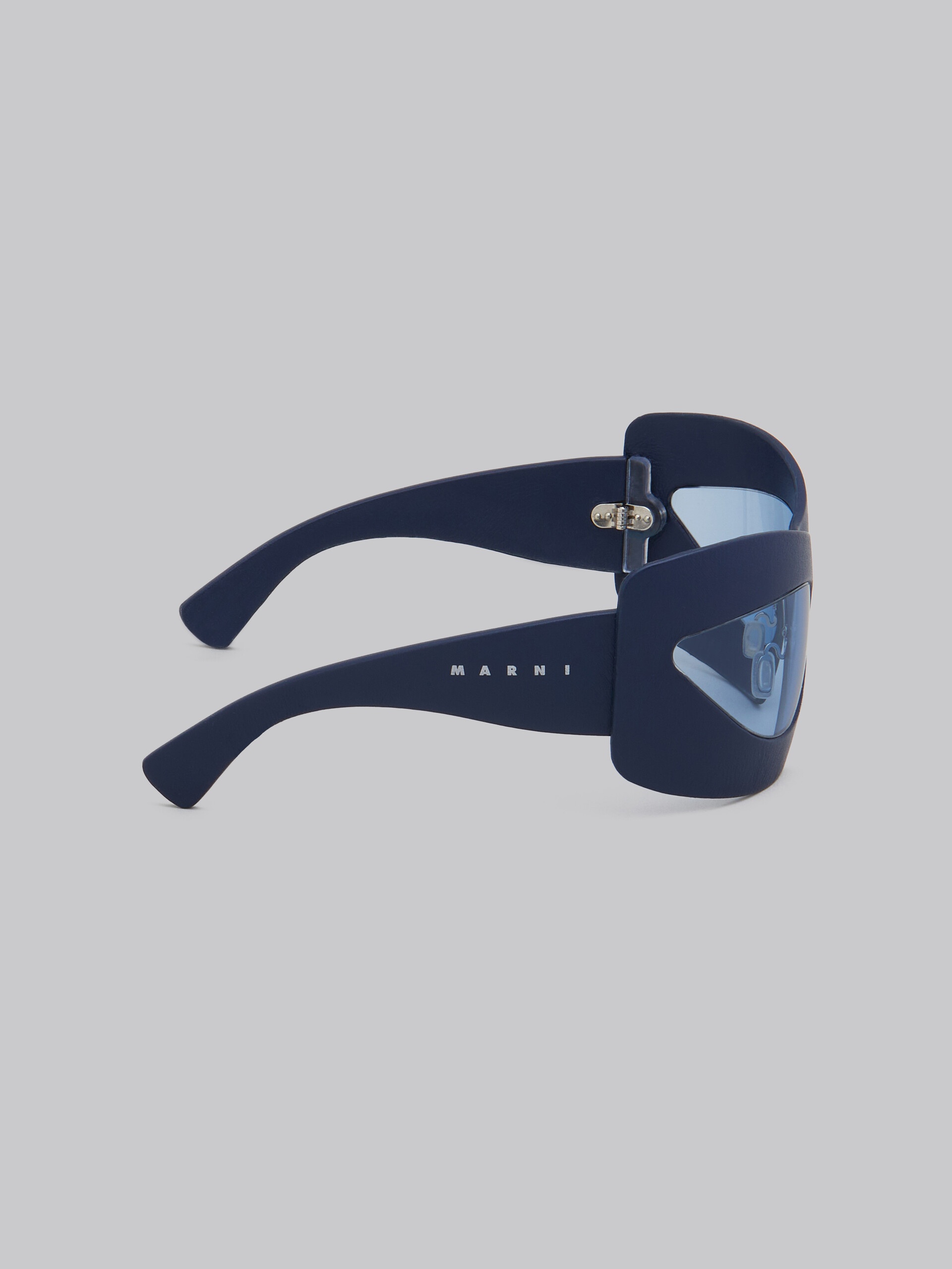 KARAKUM BLACK LEATHER SUNGLASSES - 4