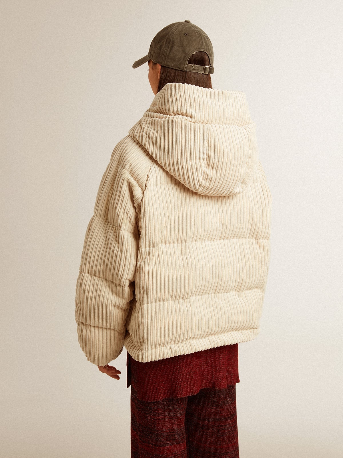 Padded ecodown jacket with zip fastening and hood - 5