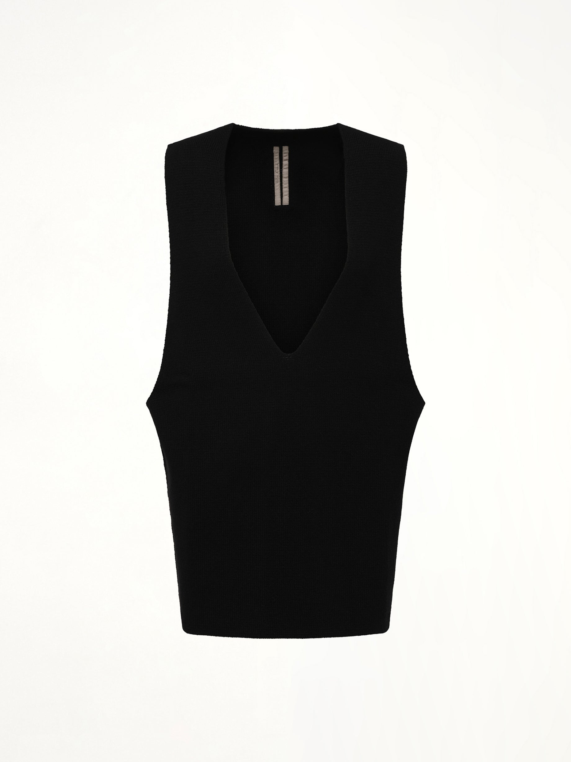 V Tank Sweater in Black - 2