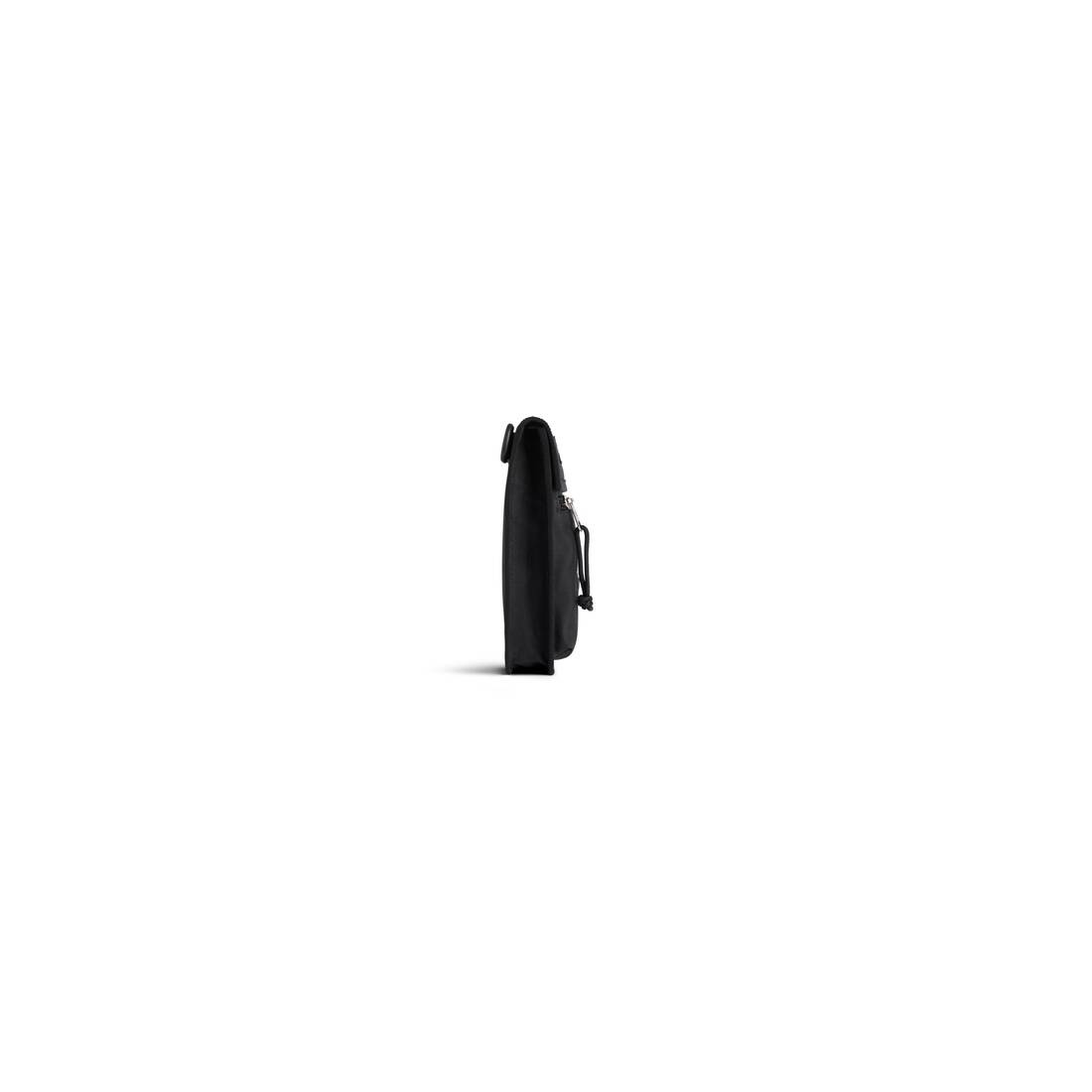 Explorer Small Pouch With Strap in Black/white - 3