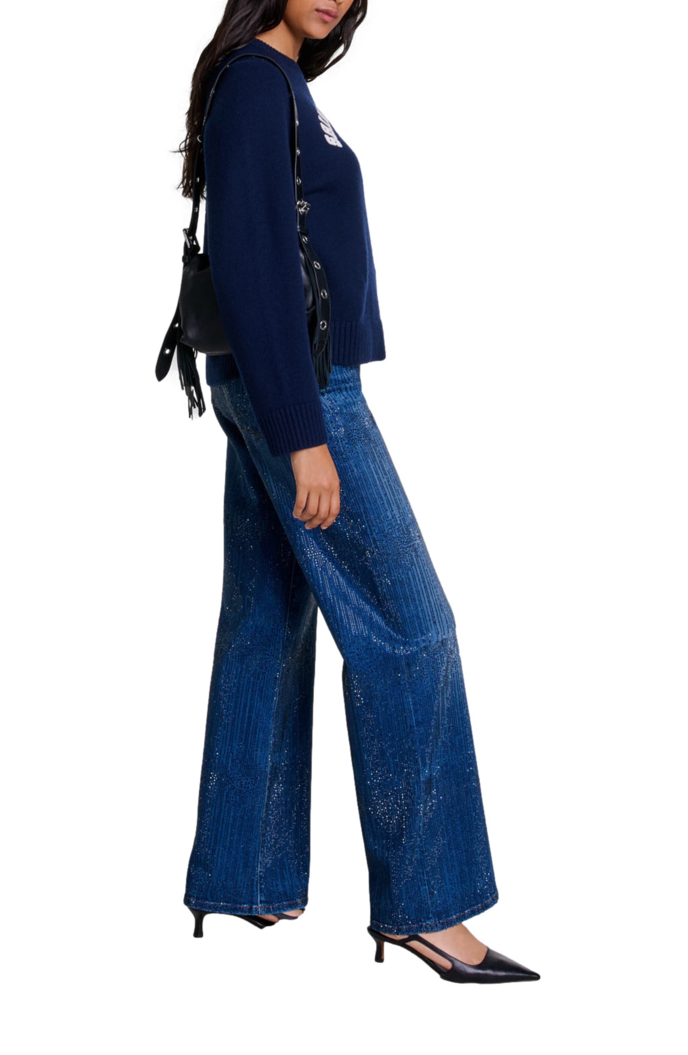 maje Rhinestone jeans in Blue at Nordstrom - 2