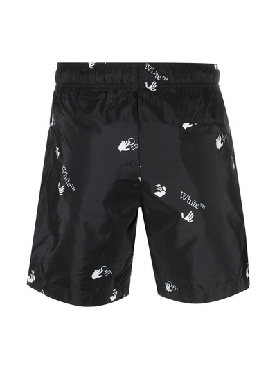 Off-White Hands-Off print swim shorts outlook