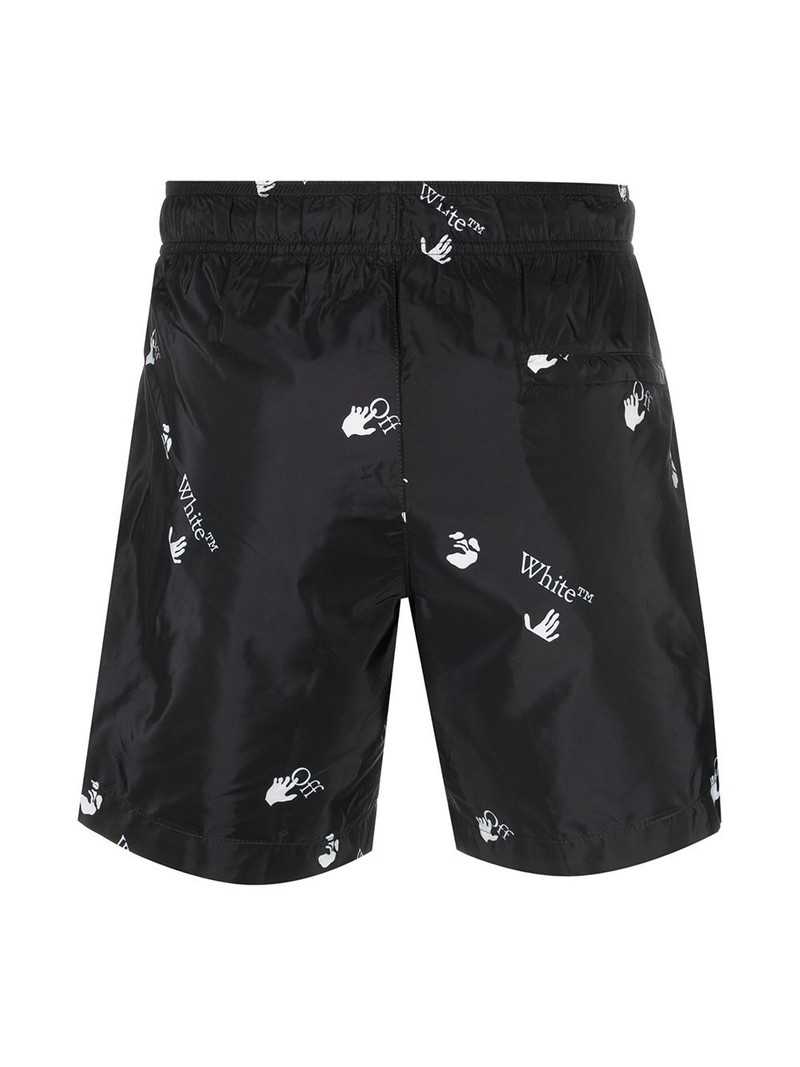 Off-White Hands-Off print swim shorts outlook